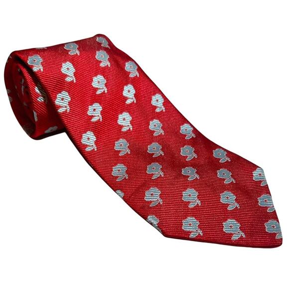 Banana Republic Floral Necktie Career Office Nerd - Picture 1 of 9